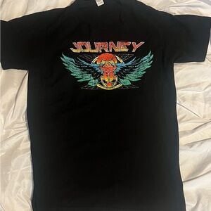 Journey Vintage Stacked tape deck Black Graphic T-Shirt Size S